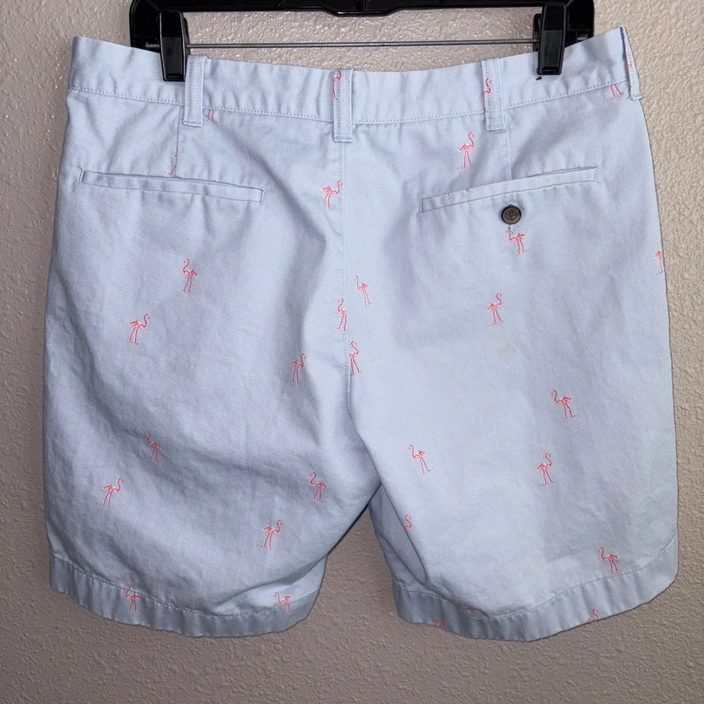 J. Crew Blue Gramercy Flamingo Print 100% Cotton Chino 8.5